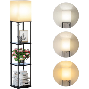 Square Standing Lamp with 3 Color Temperature Bulb